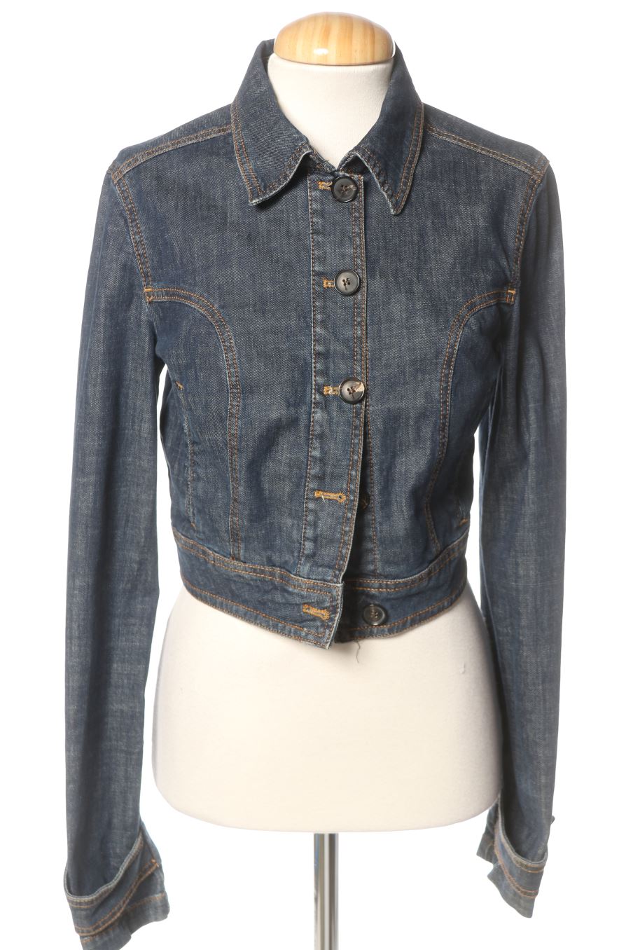 Cazadora de Mango de la talla M, de color azul de ropa vaquera