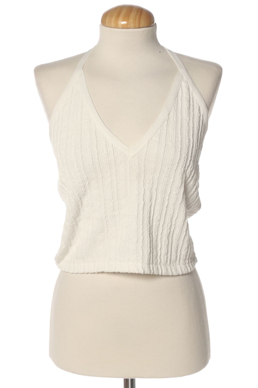 Top de Zara de la talla L, de color bianco
