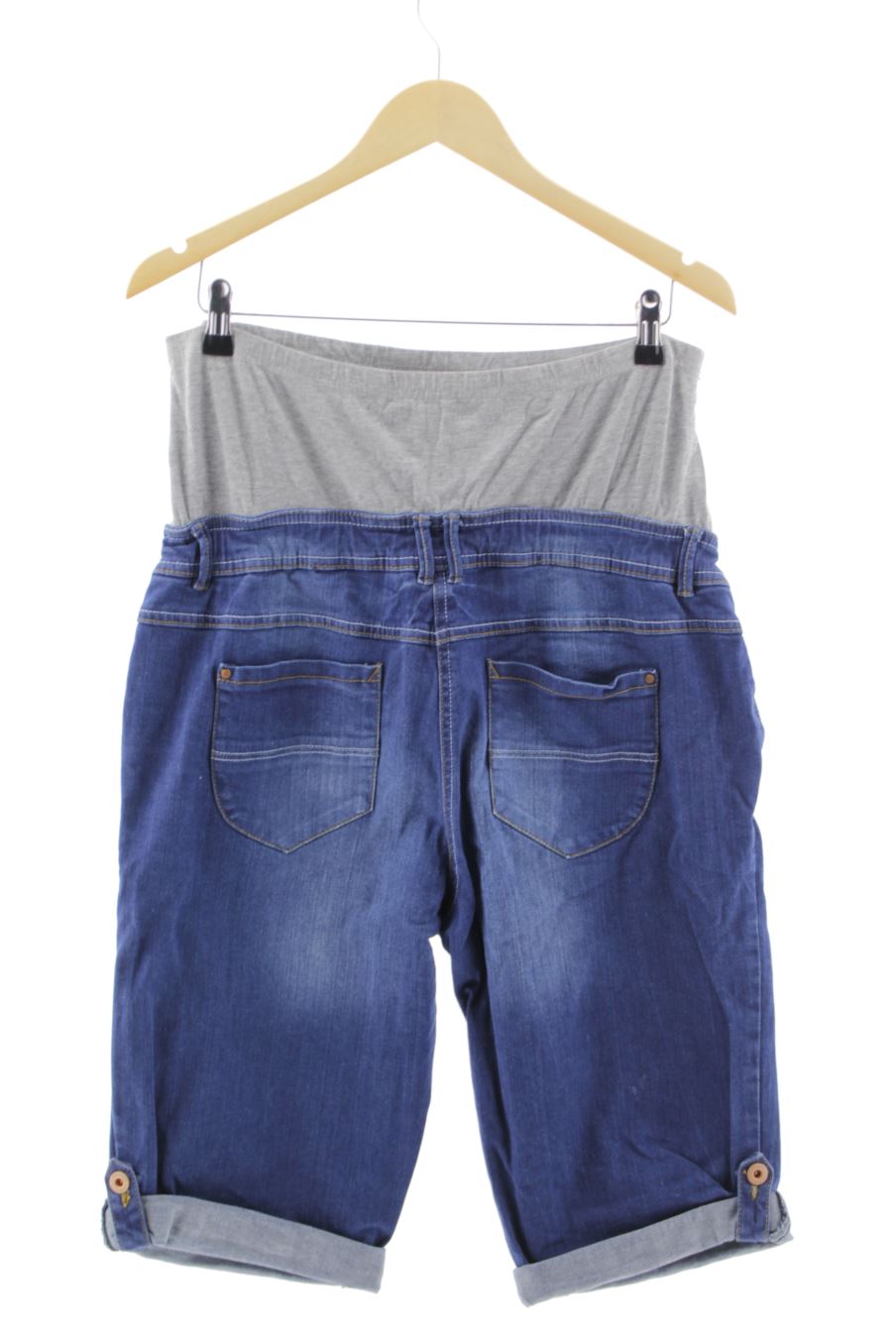 Pantalones cortos de C&A de la talla 44, de color azul de ropa vaquera de premamá