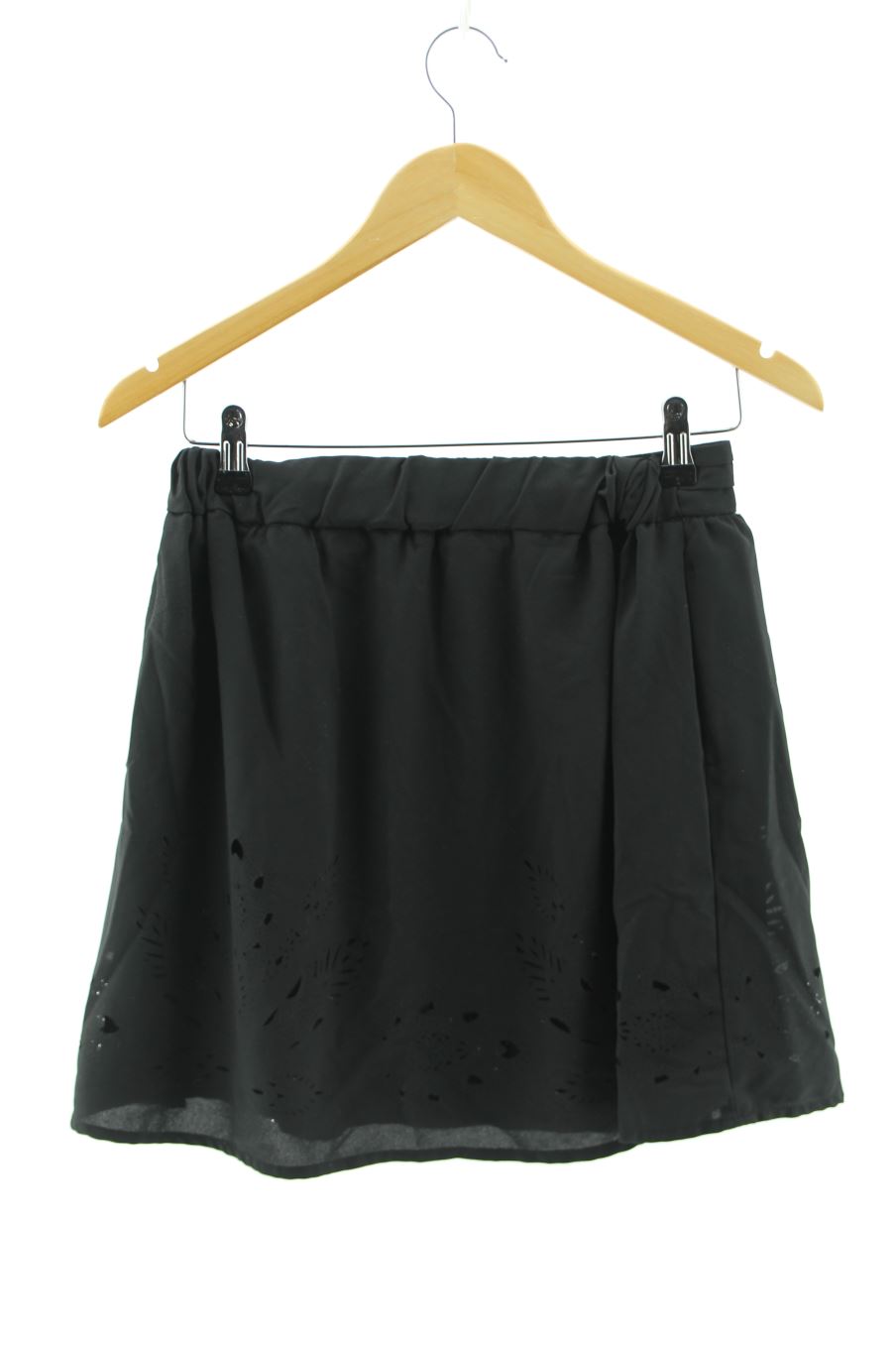 Aufwändiger Rock von Stradivarius Größe M, Farbe Schwarz, für