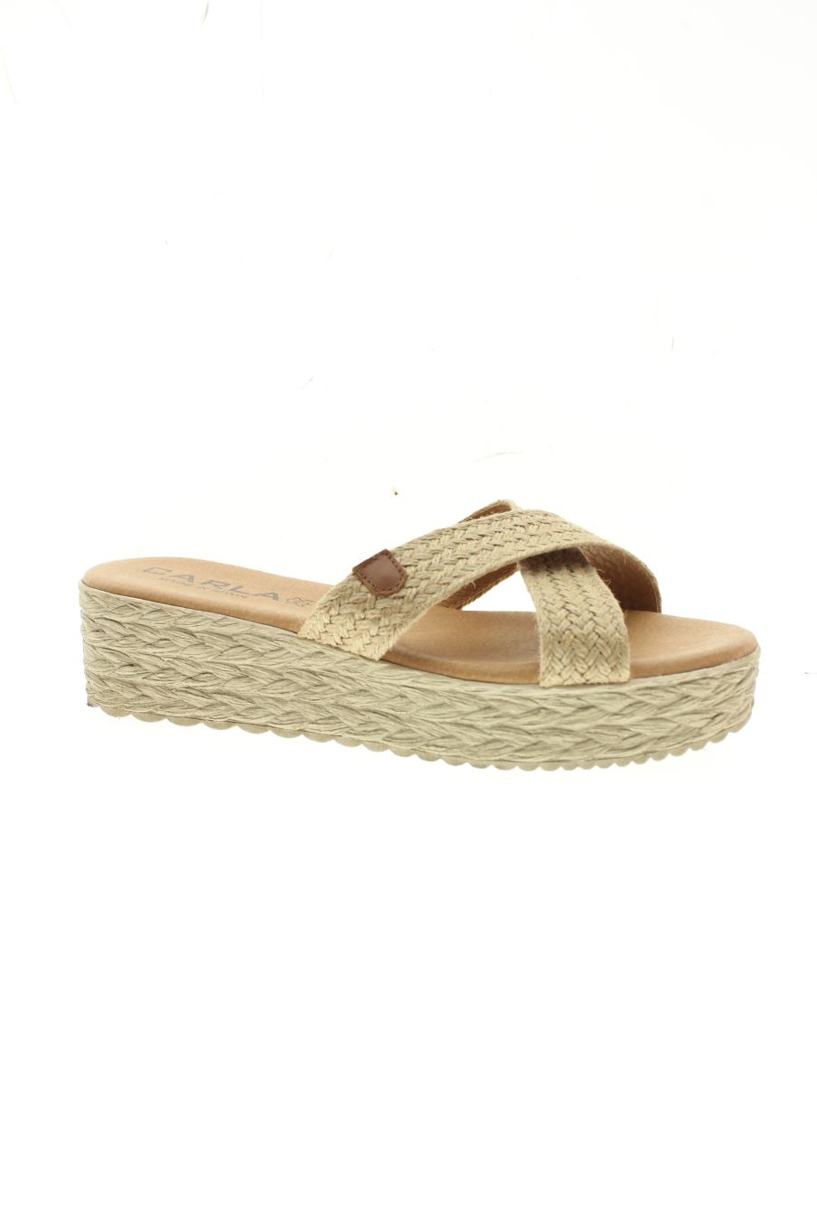 Plataformas de Carla de la talla 41, de color beige de