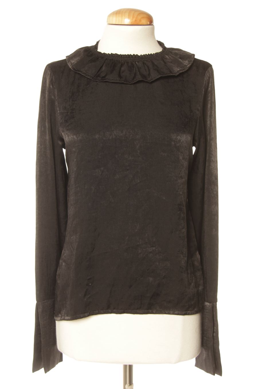Blouse à manches longues Zara de la taille S, de couleur noir