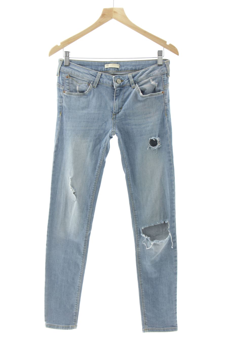 Vaquero de Pull & Bear de la talla 38, de color azul de ropa vaquera
