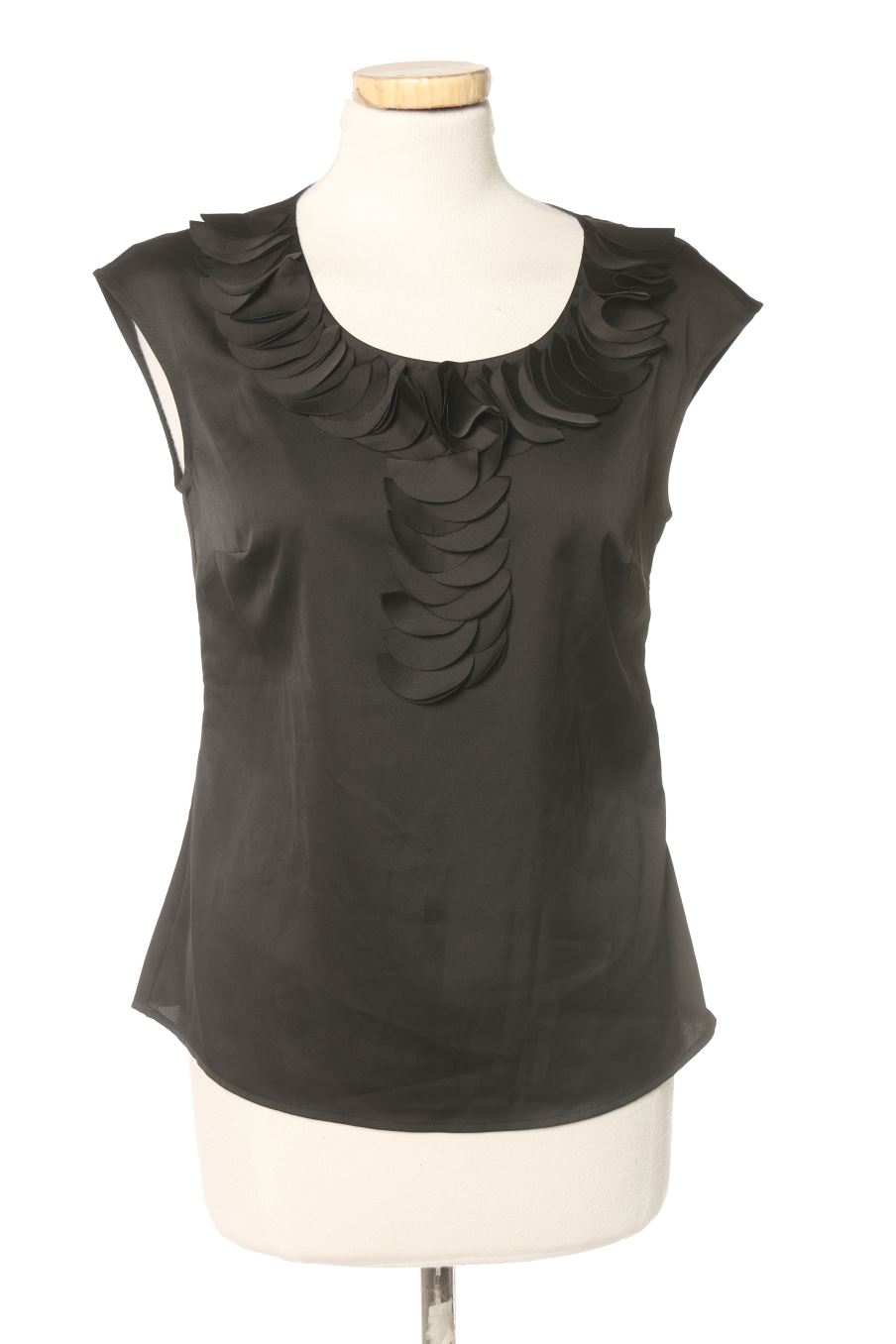 Blouse à manches courtes Yera de la taille 38, de couleur noir