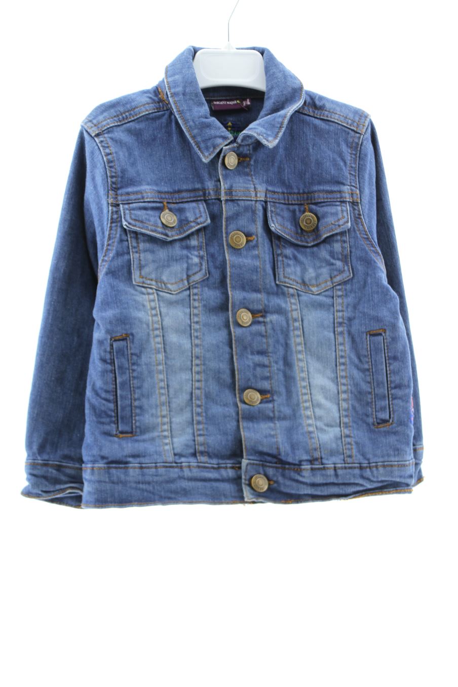 Blouson Sergent Major de la taille 4 ans de denim de seconde main