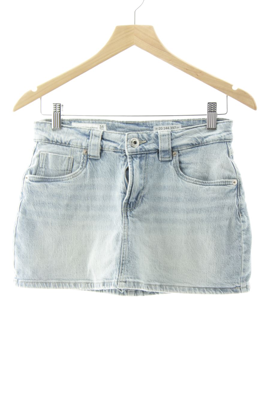Shorts Stradivarius de la taille 34, de couleur bleu de denim