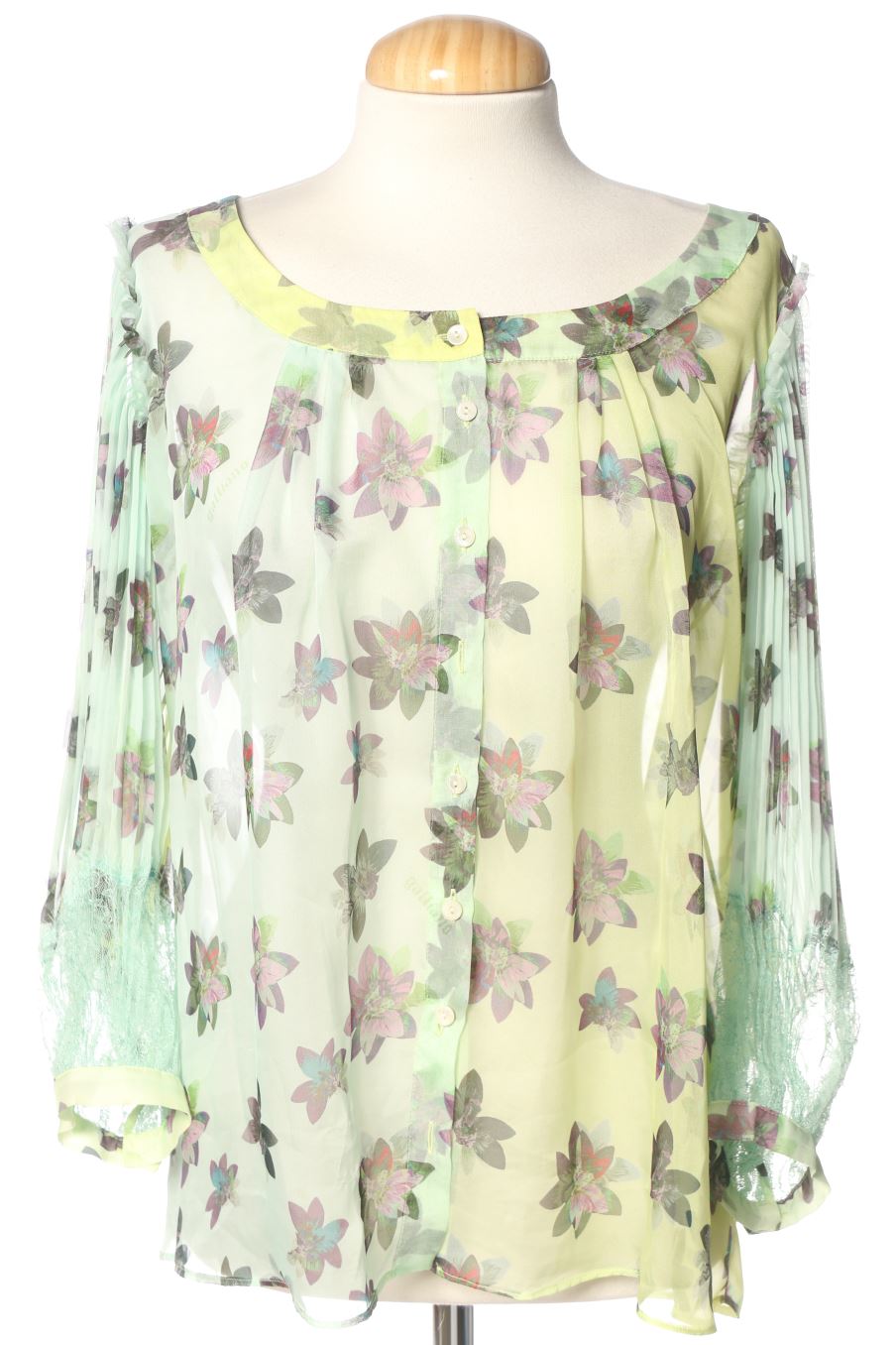 Blusa a maniche lunghe de Galliano de la talla M, de color fiori