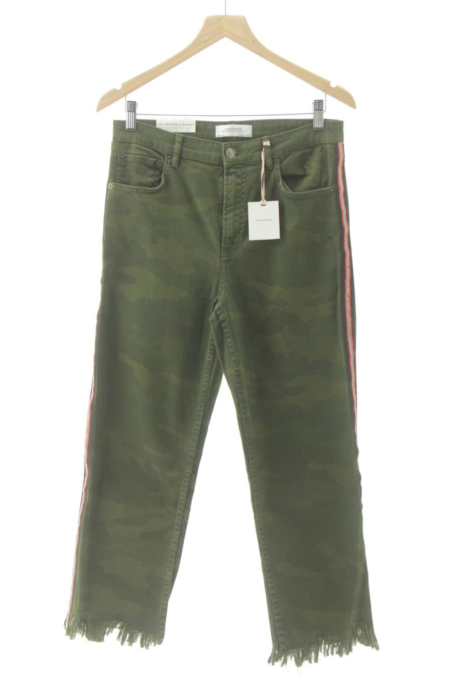 Jeans von Zara Größe 38, Farbe Aufdruck, aus Jeanskleidung für