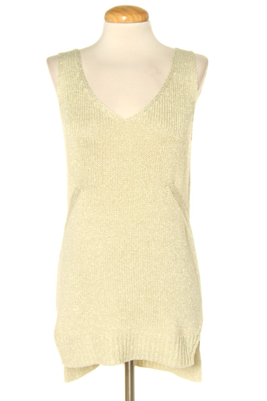 Top de MANGO SuiT de la talla S, de color beige