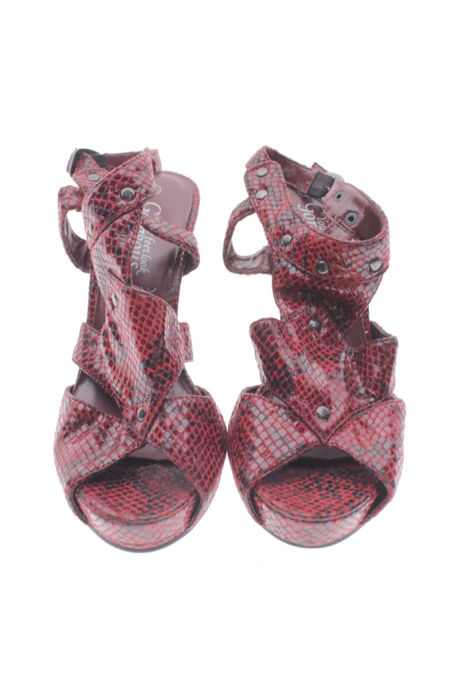 Sandalias tacon de new look de la talla 38, de color burdeos de