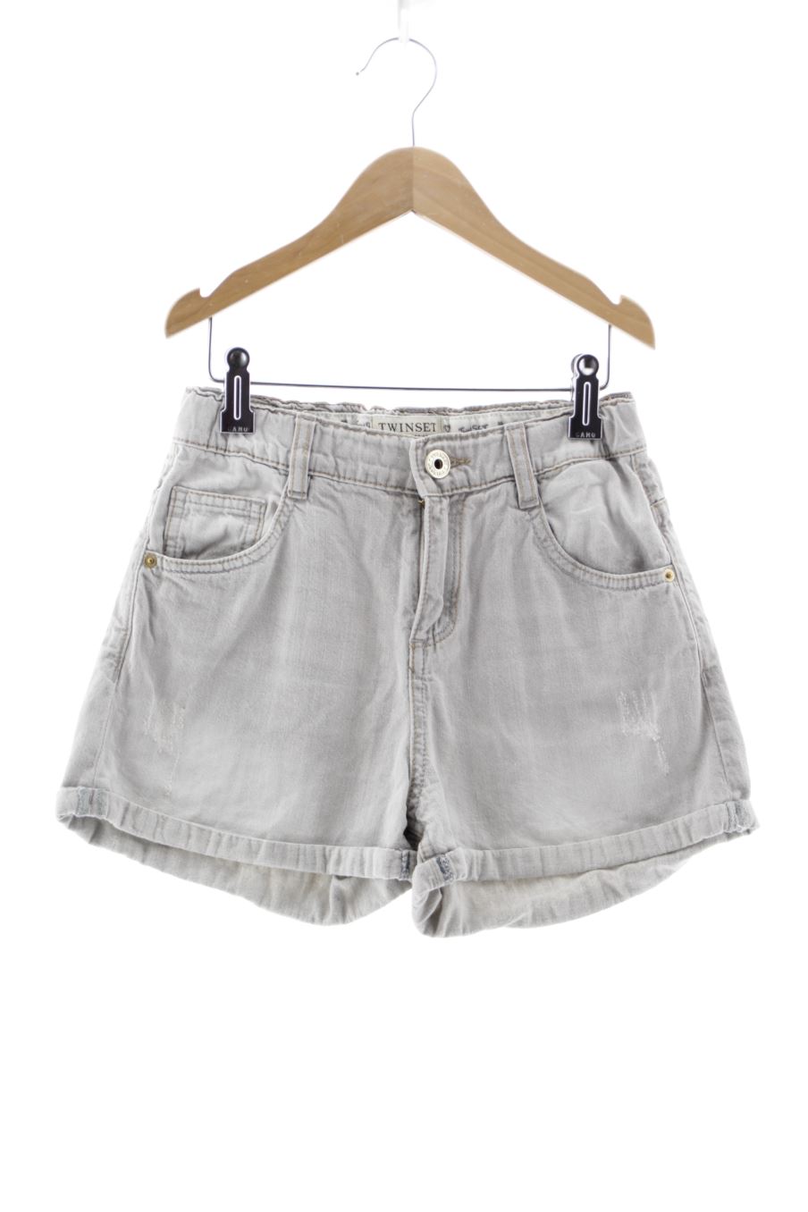 Short en jean Simona Barbieri de la taille 10 ans de denim de seconde main