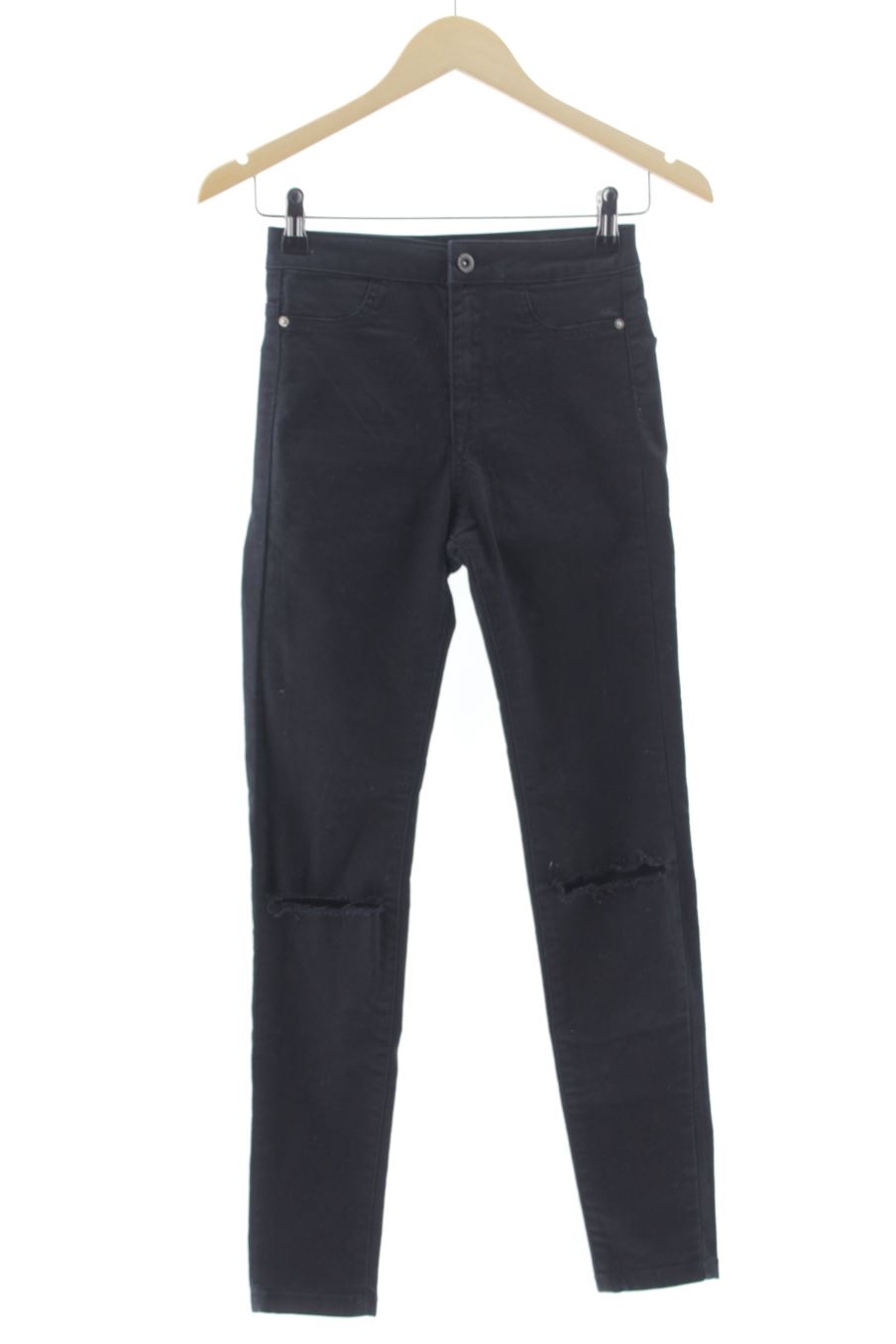 Vaquero de Pull & Bear de la talla 34, de color negro de ropa vaquera
