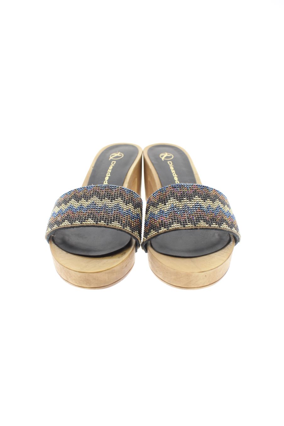Sandalias tacon de DIEZDEDOS de la talla 36, de color estampado de