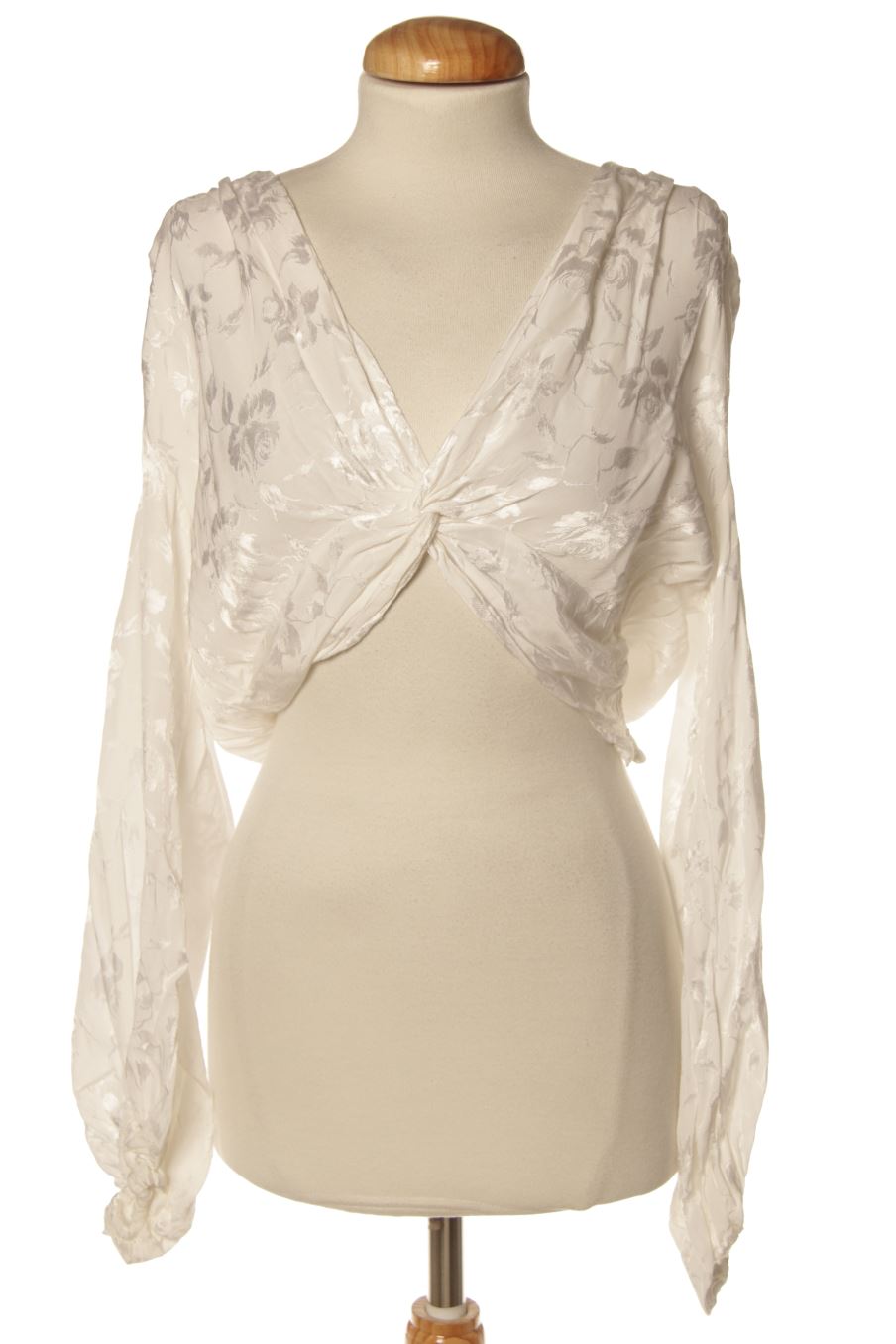 Top de Zara de la talla M, de color blanco