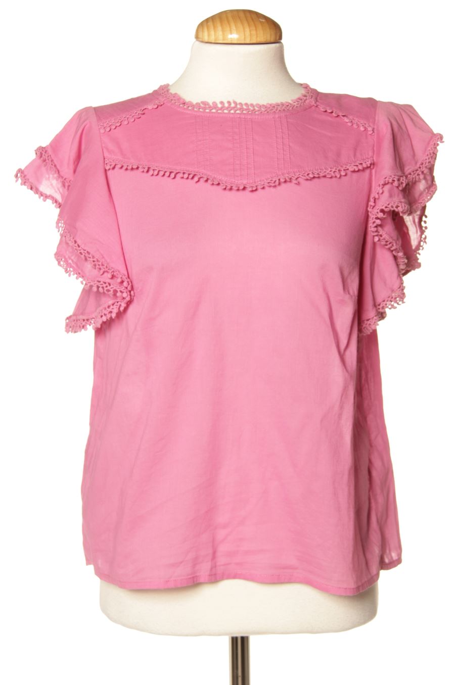 Blusa de manga corta de Mango de la talla S, de color rosa