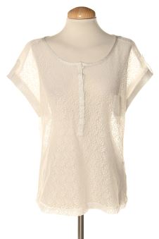Blouse à manches courtes S Sépia