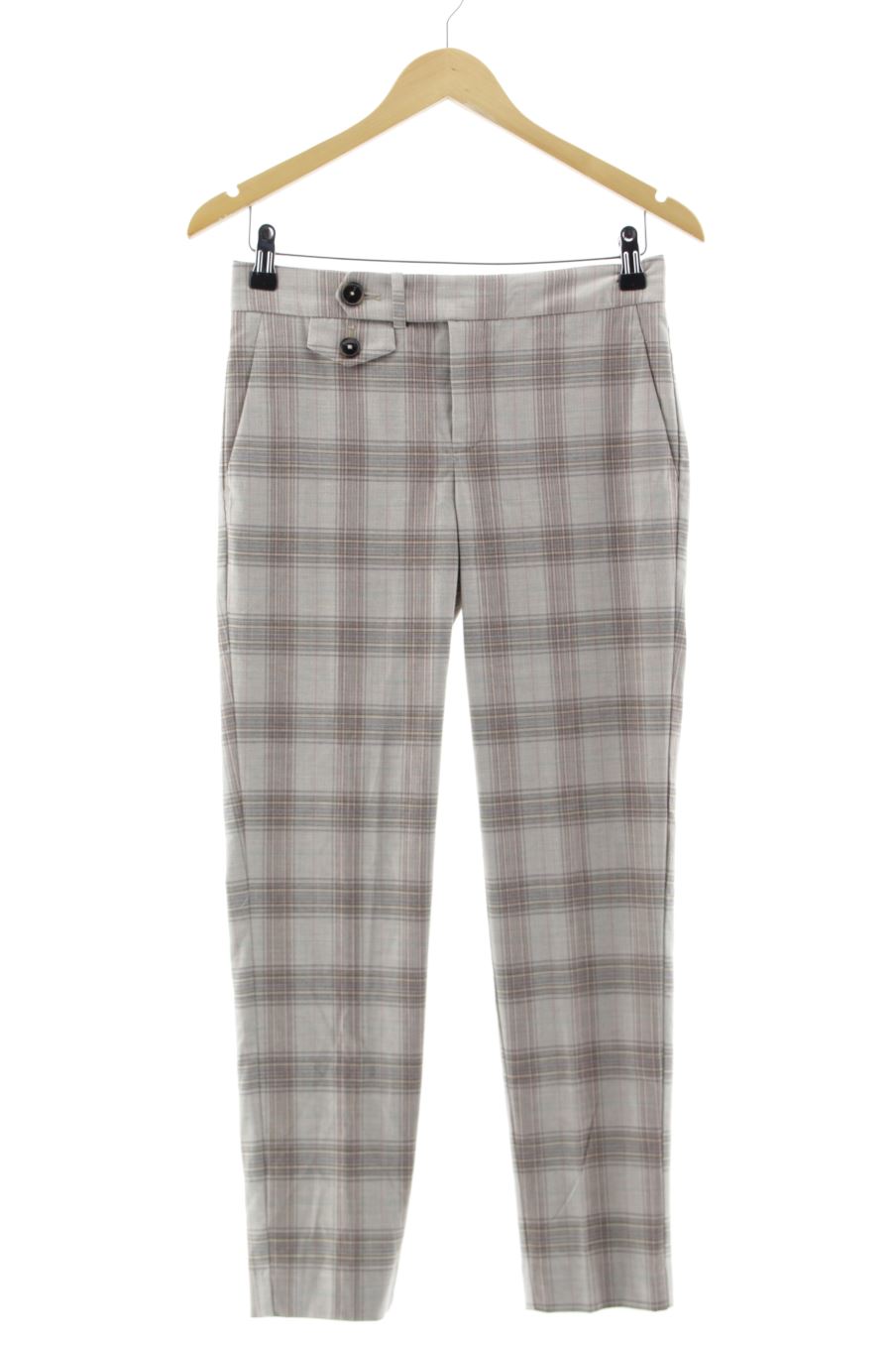 Pantalón de Mango de la talla 34, de color cuadros