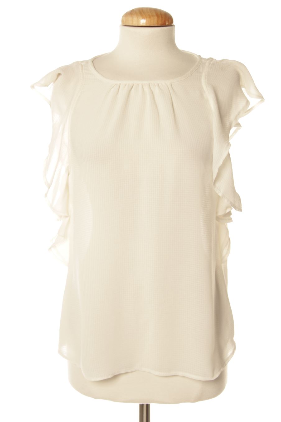 Blusa a maniche corte de Mango de la talla XS, de color bianco