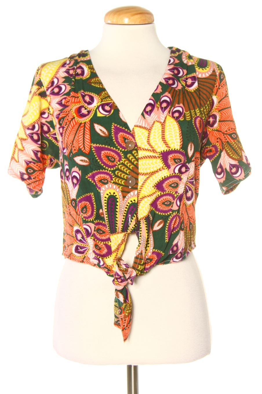Blouse à manches courtes SIESTA de la taille Taille unique, de couleur fleurs