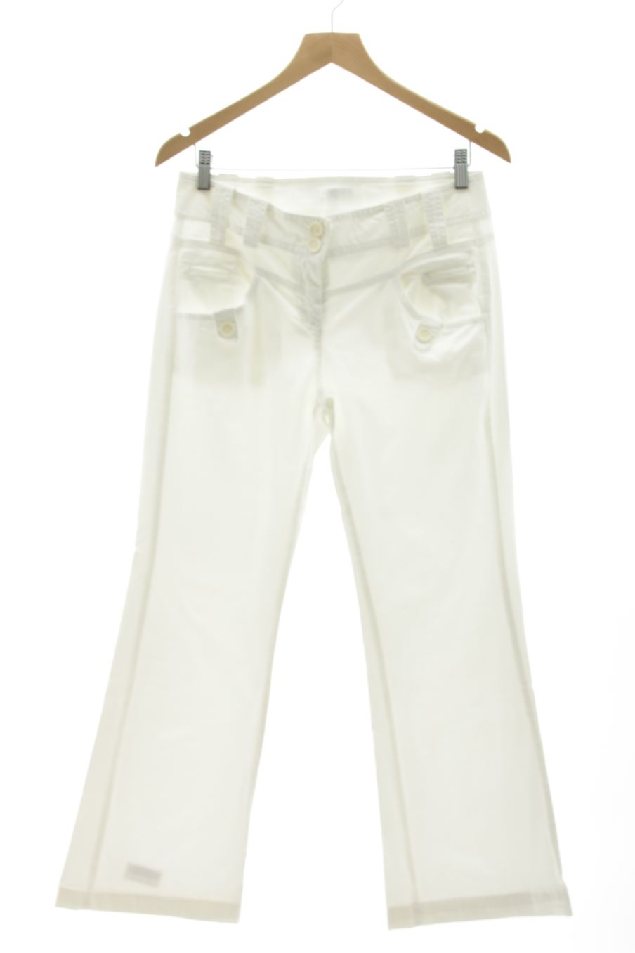 Pantalón de Promod de la talla 38, de color blanco