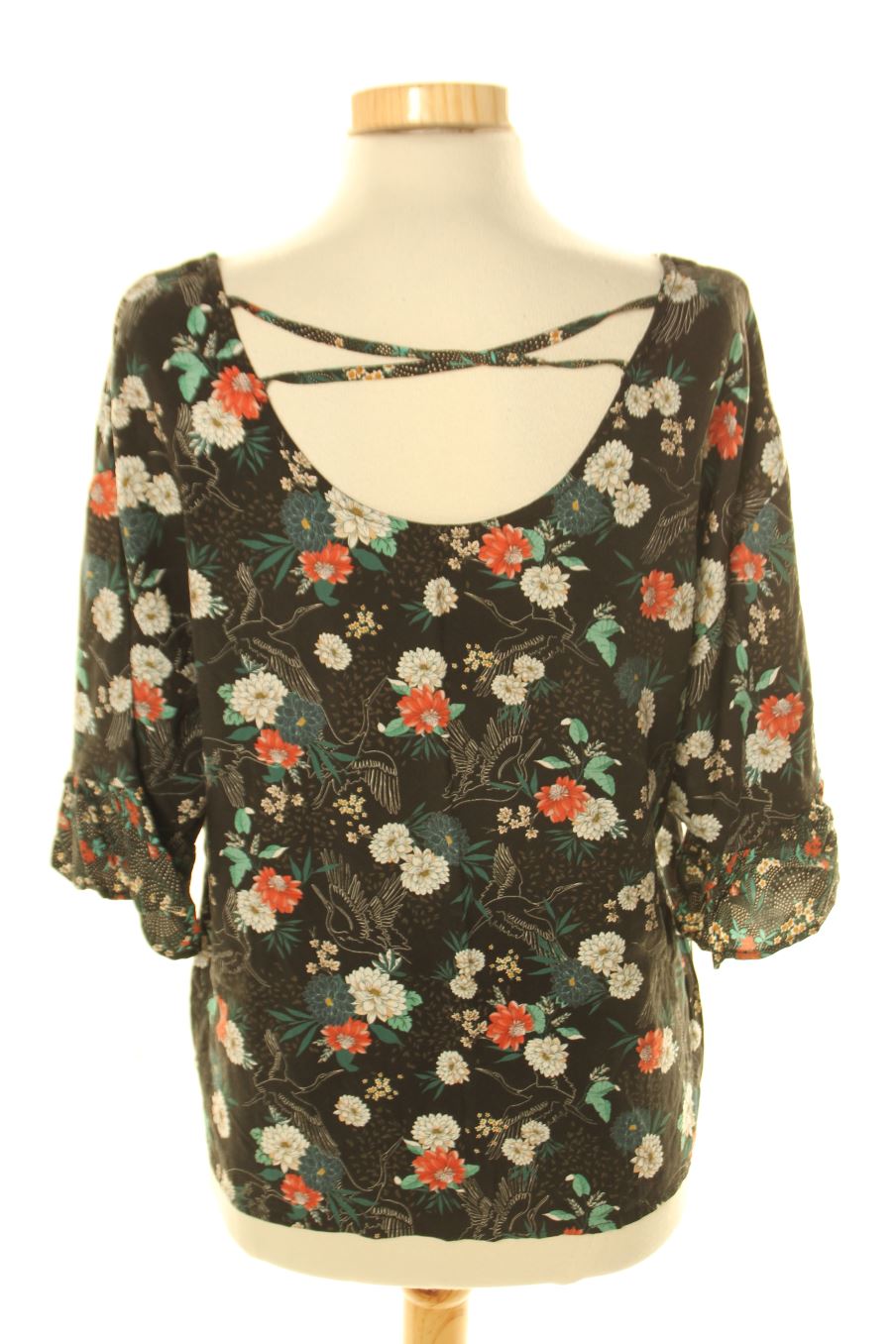 Blouse à manches courtes Cache cache de la taille M, de couleur fleurs
