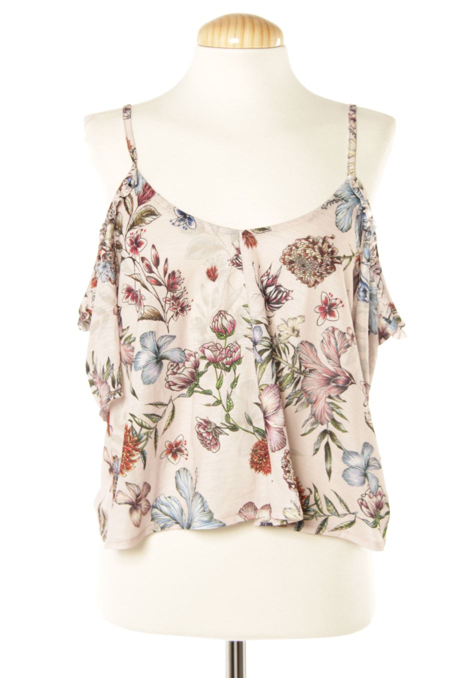 Blouse à manches courtes Pull & Bear de la taille S, de couleur fleurs