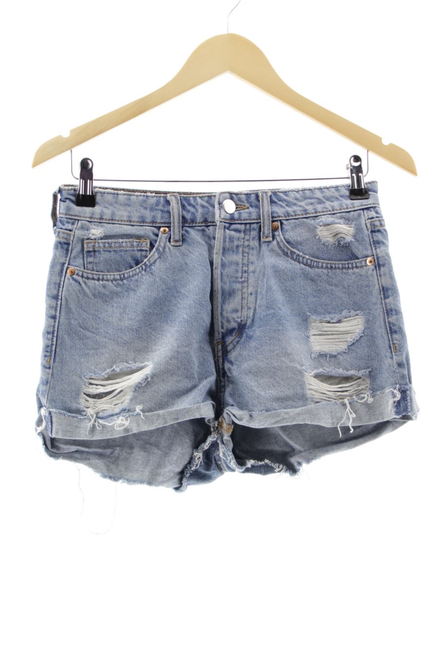 Shorts H&M de la taille 36, de couleur bleu de denim