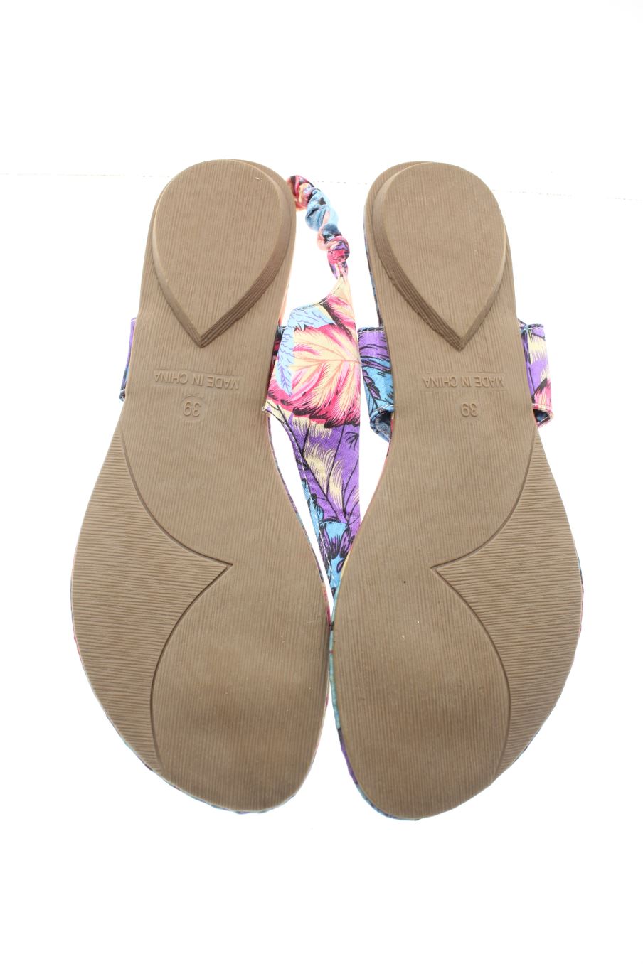 Sandalias planas de PERCENTIL de la talla 39, de color estampado de