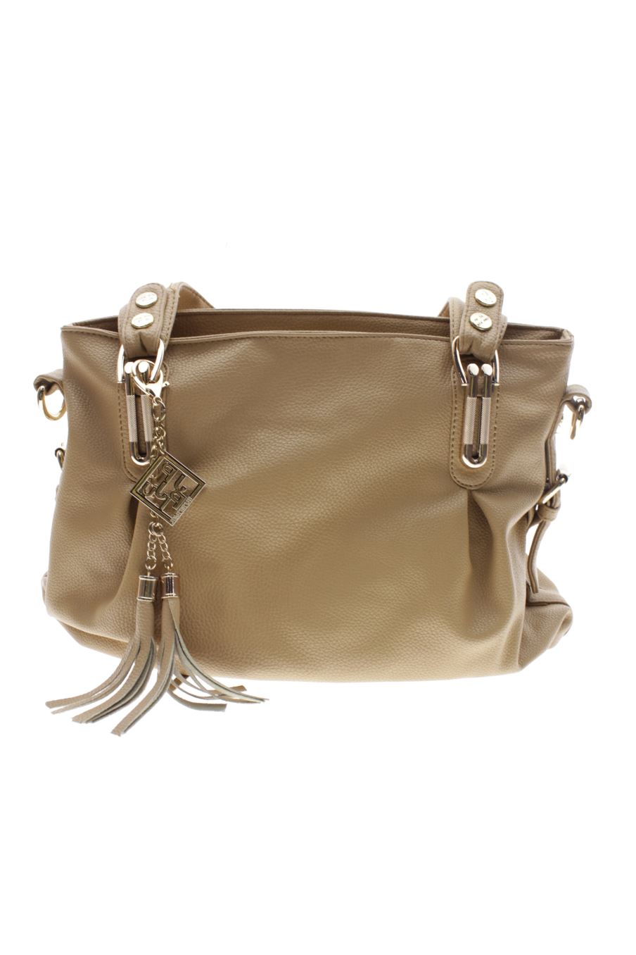 Bolso de Hombro Beige de JING PIN PI JU