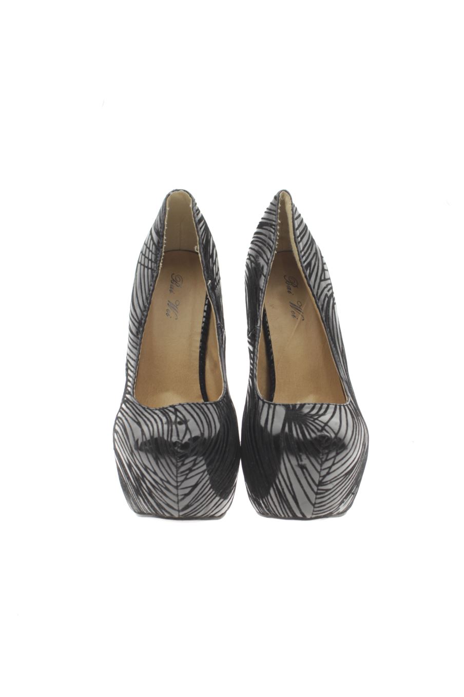 Zapatos de tacon de Bai Wei de la talla 38, de color negro de