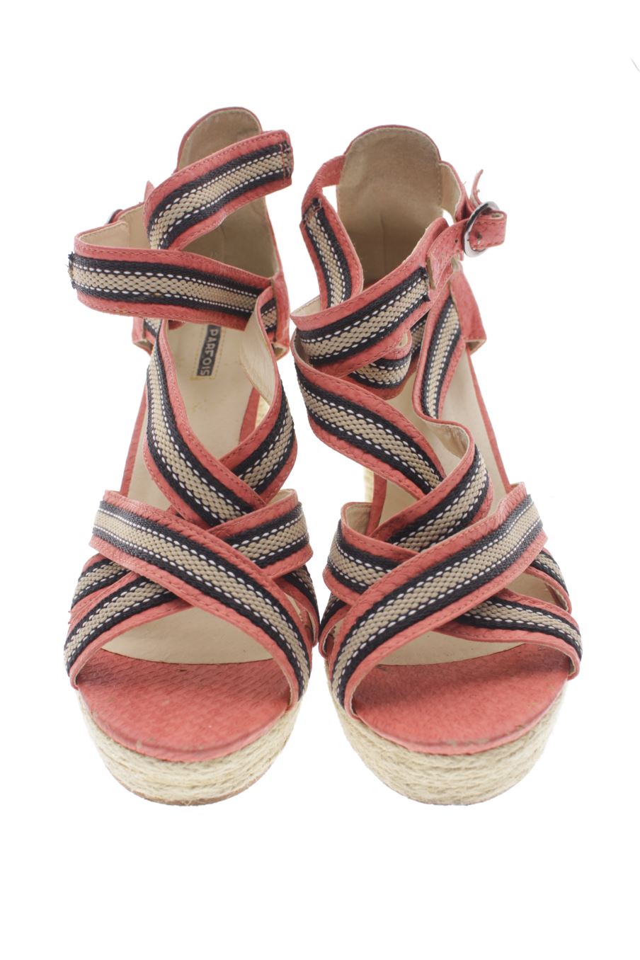 Sandalias tacon de Parfois de la talla 38, de color rosa de