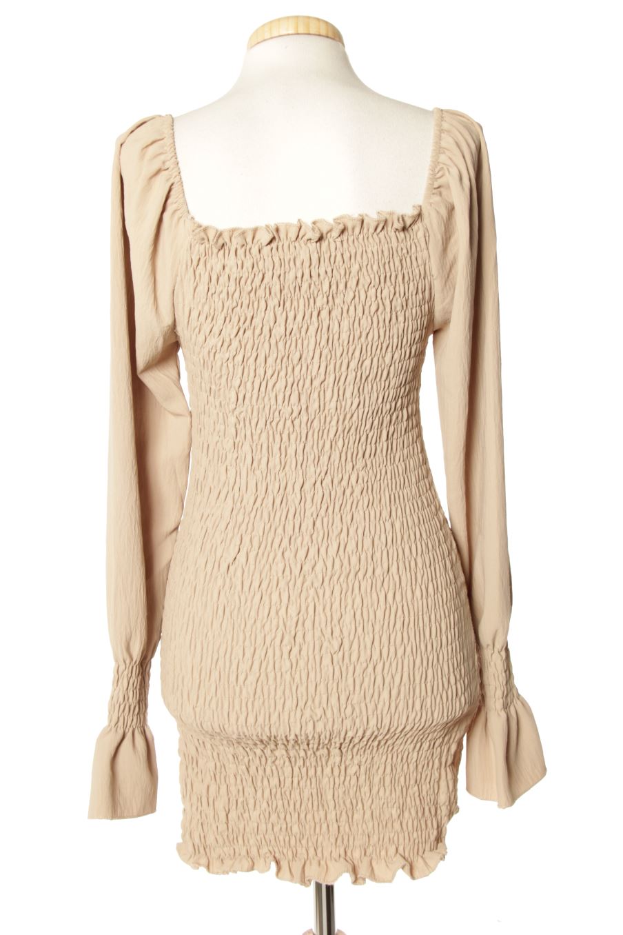 Robe casual Boohoo de la taille S, de couleur beige