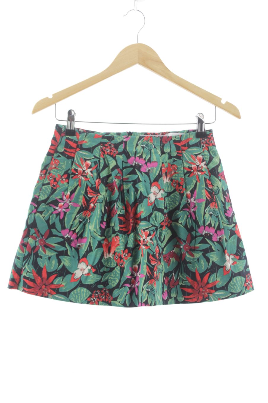 Falda de trf (ZARA) de la talla S, de color flores