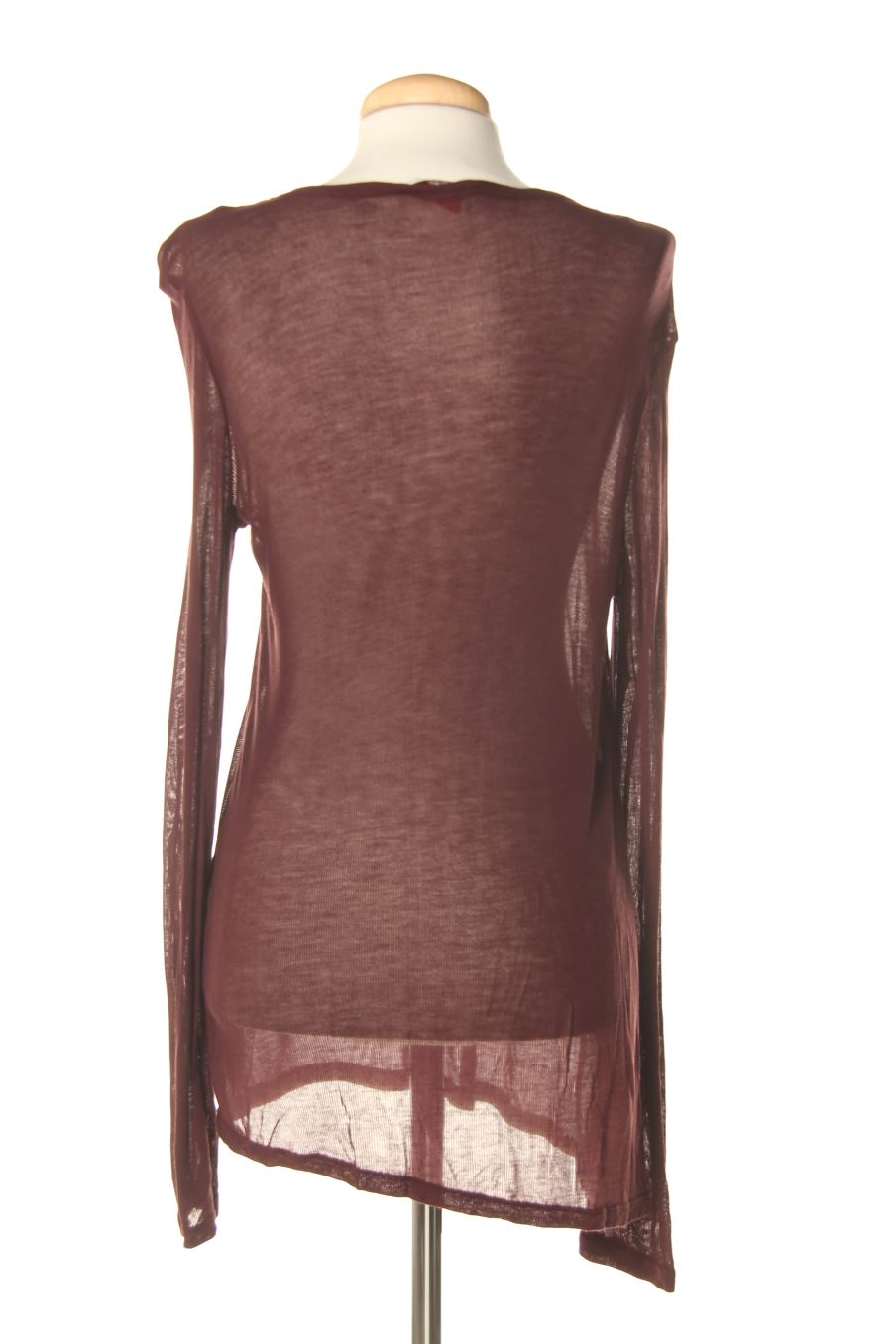 T-shirt à manches longues Zara de la taille M, de couleur bordeaux