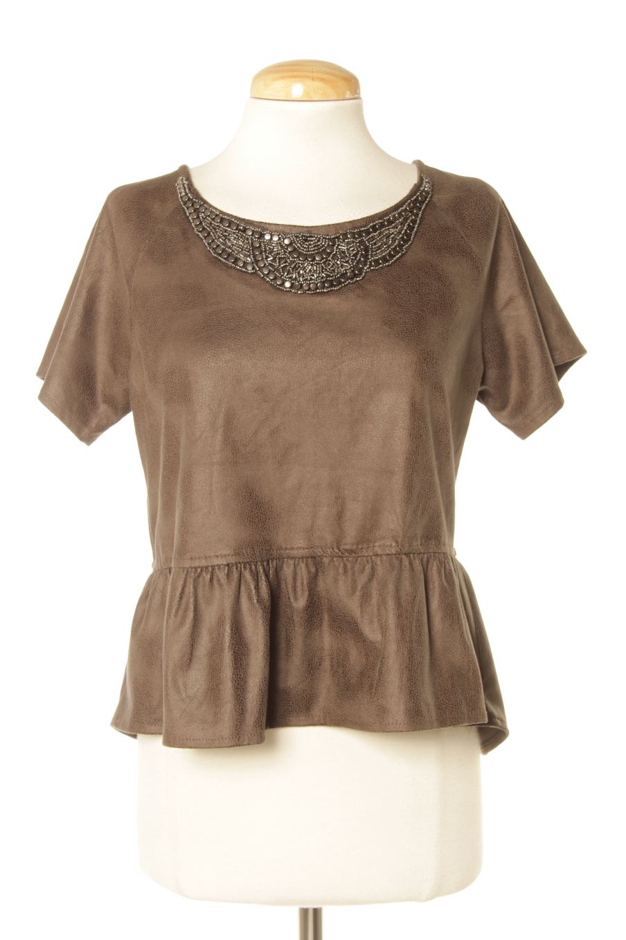 Kurzärmelige Bluse von Nekane Größe S, Farbe Grau, für