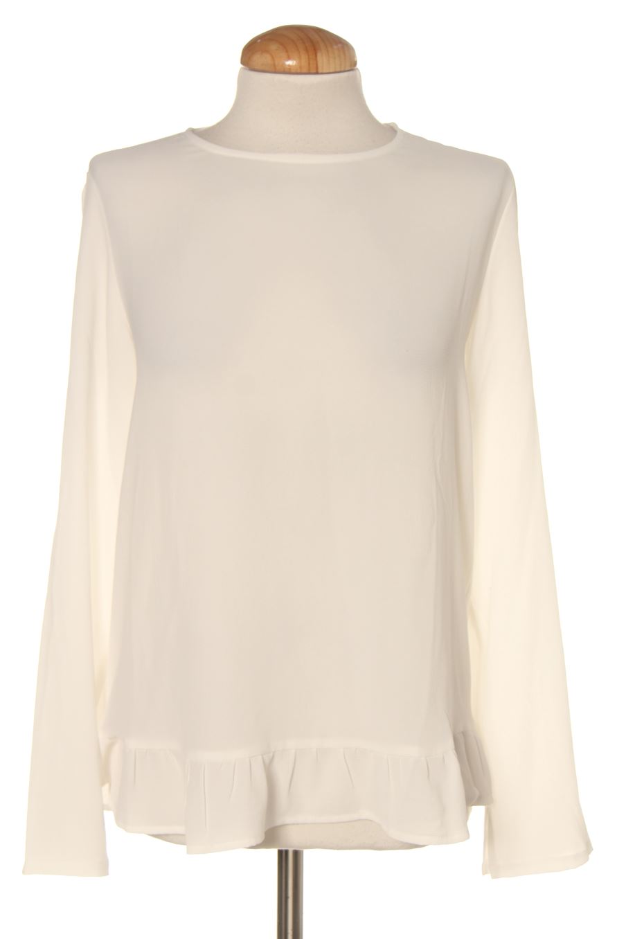 Blusa a maniche lunghe de Cortefiel de la talla S, de color bianco