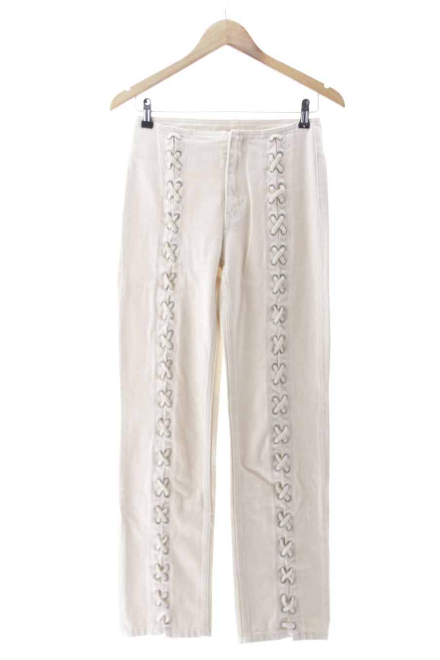Jeans H&M de la taille 34, de couleur beige de denim