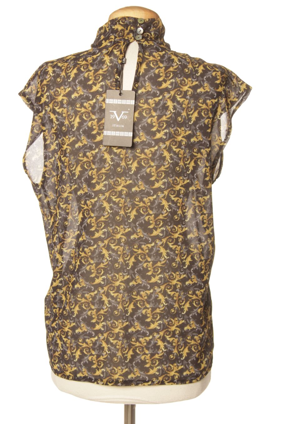 Blusa de manga corta de 19V69 Versace 1969 Abbigliamento Sportivo de la talla XS, de color estampado
