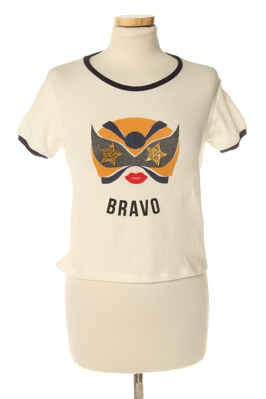 T-shirt Pull & Bear de la taille S, de couleur blanc