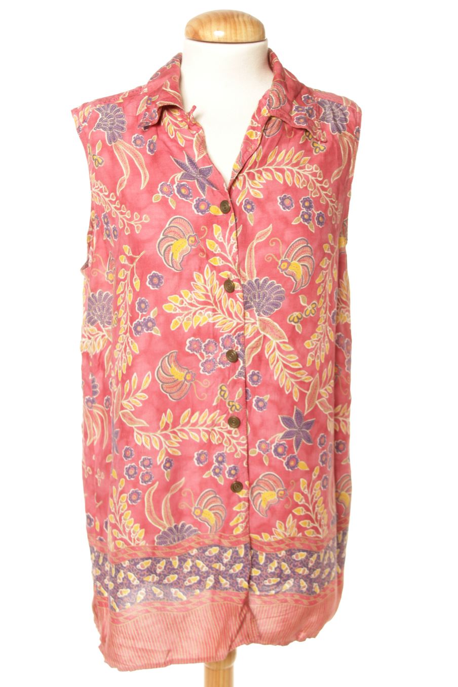 Ärmelloses Hemd von Marks&Spencer Größe 42, Farbe Geblümt, für