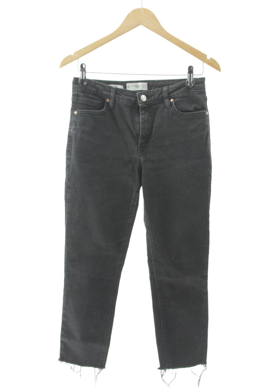 Jeans Mango de la taille 38, de couleur noir de denim