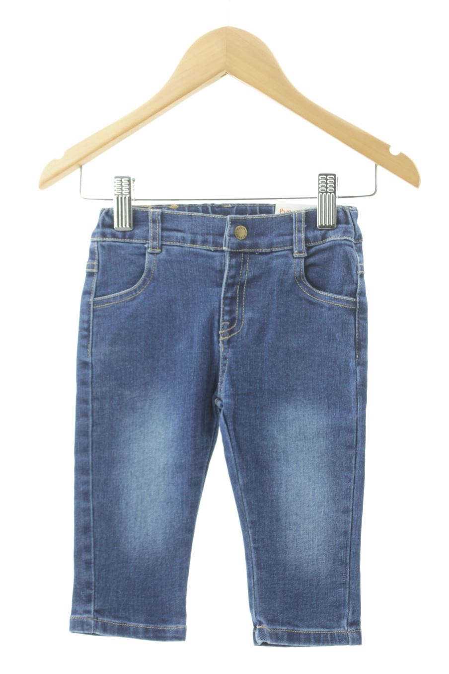 Vaquero de babybol de la talla 6 meses de denim con etiqueta