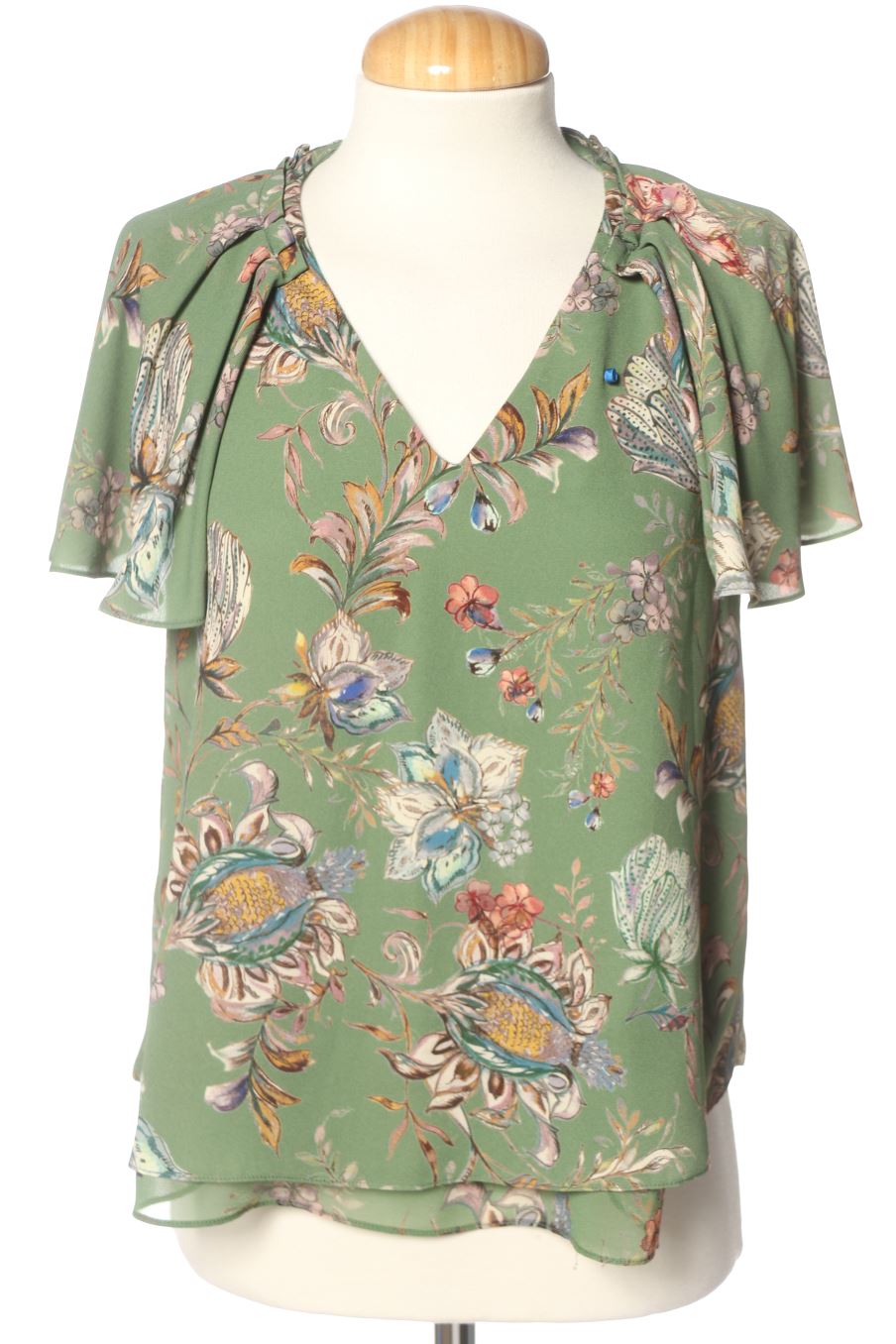Blouse à manches courtes Pedro del Hierro de la taille S, de couleur vert
