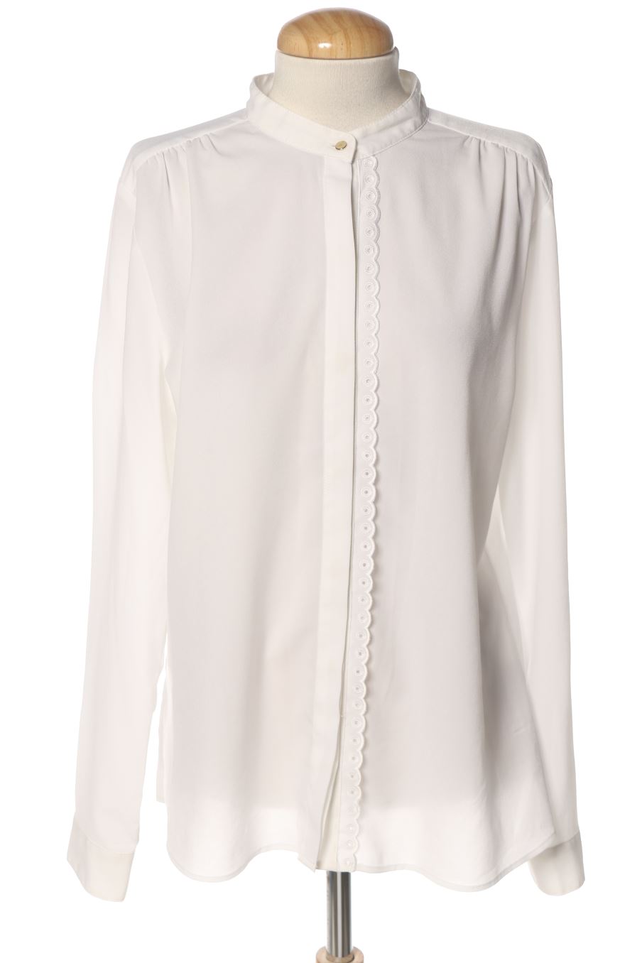 Blusa a maniche lunghe de Banana Republic de la talla M, de color bianco