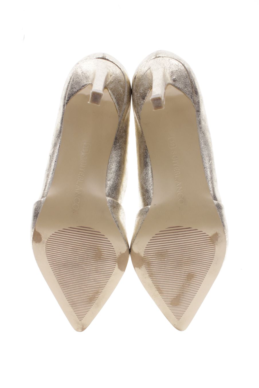 Zapatos de tacon de SUITEBLANCO de la talla 39, de color dorado de