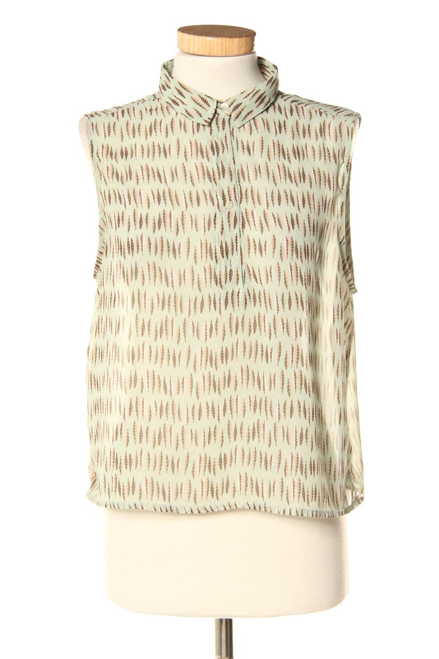 Top Pull & Bear de la taille M, de couleur vert