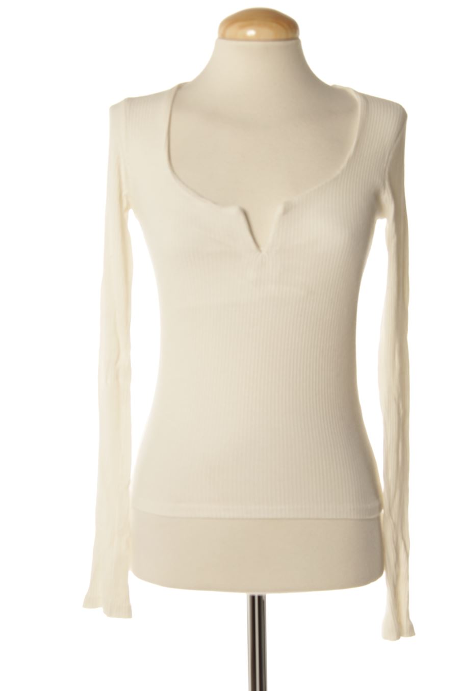 T-shirt à manches longues Bershka de la taille M, de couleur blanc