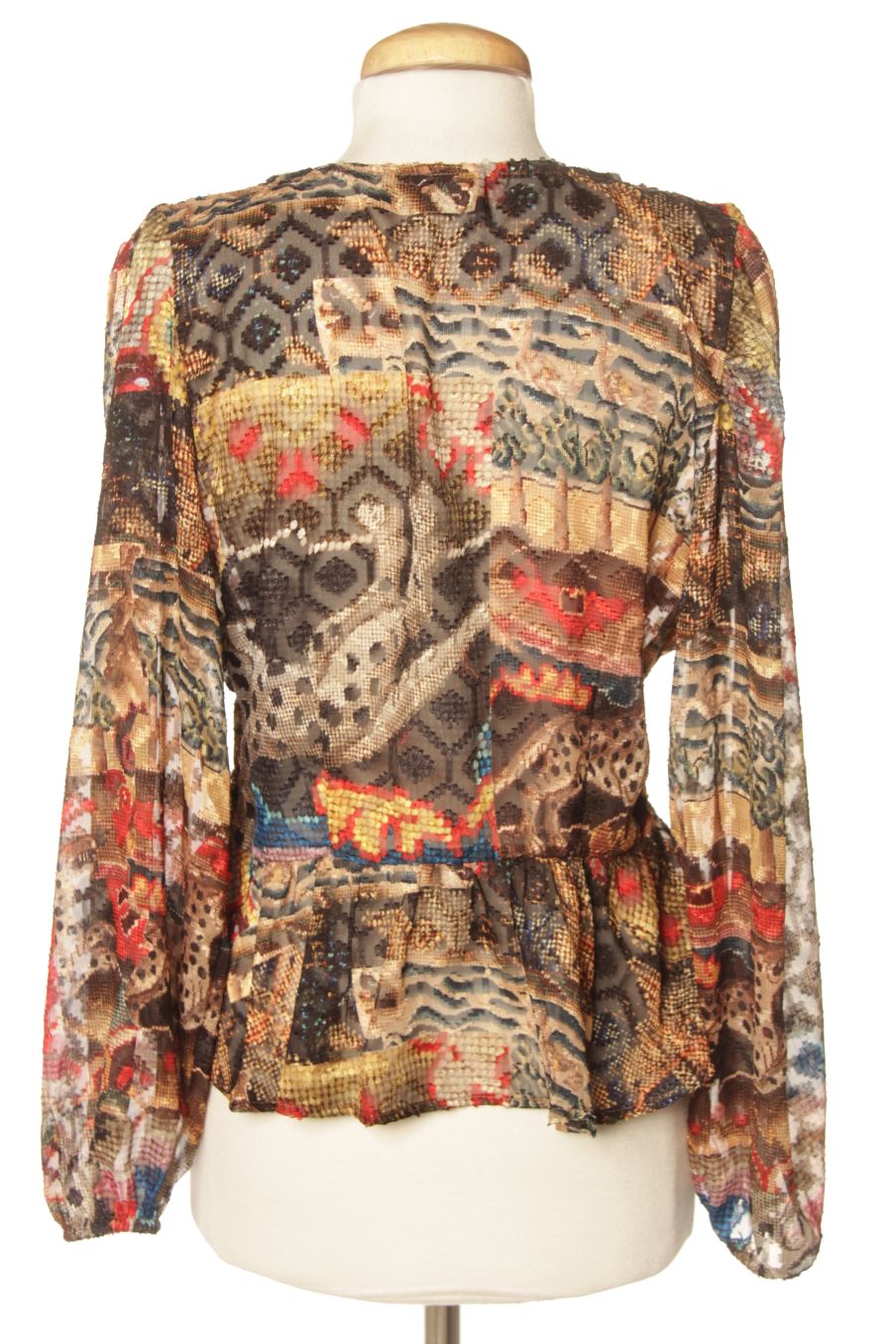 Blouse à manches longues Desigual de la taille XS, de couleur imprimés