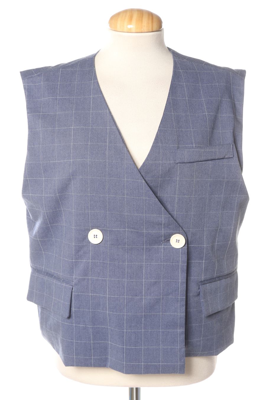 Chaleco de tela de Gioya Co. de la talla L, de color cuadros