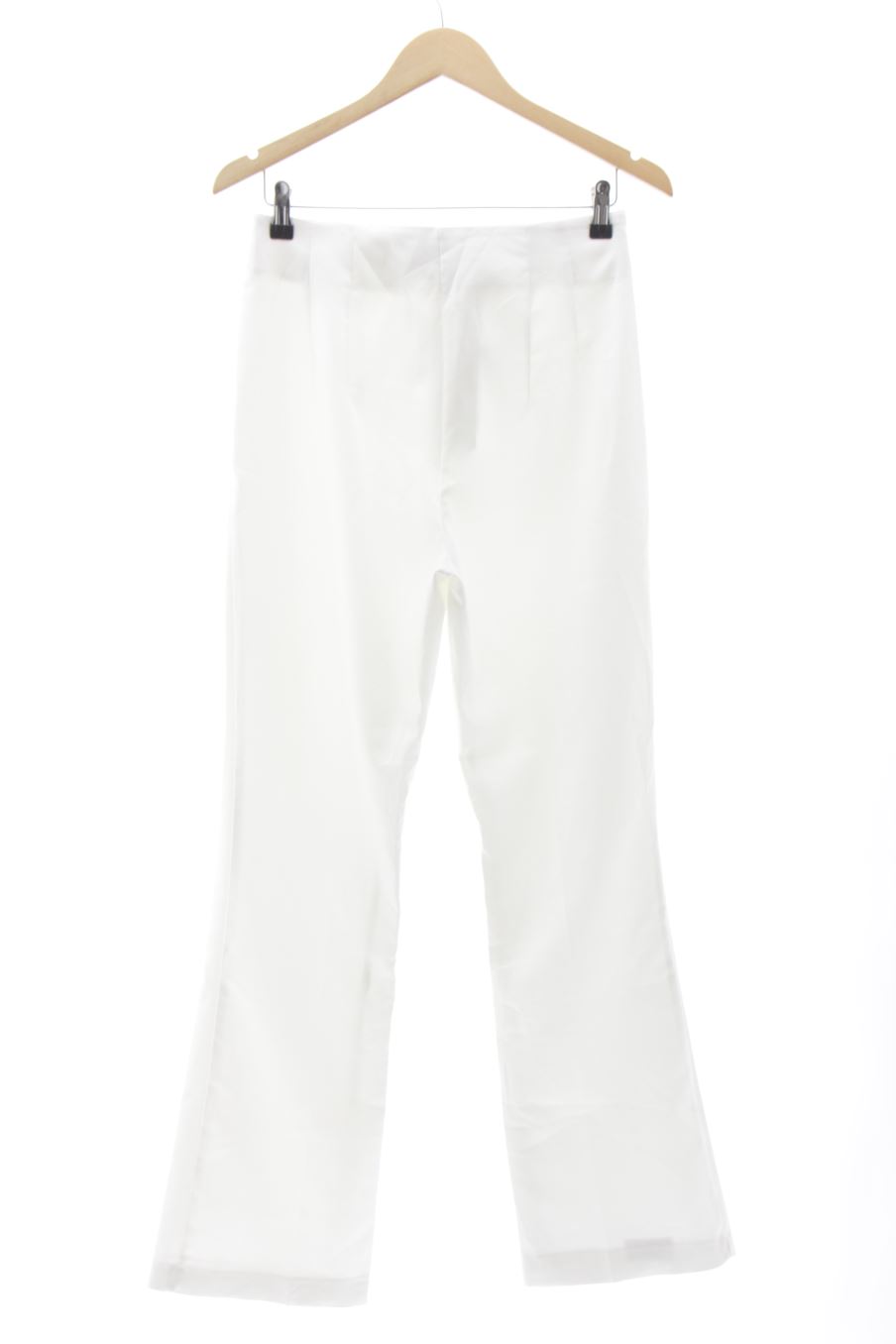 Pantalón de Zara de la talla M, de color blanco